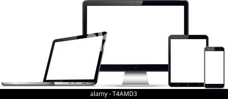 Smart gadgets Vektor Mock up Stock Vektor