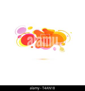 Abstrakte geometrische Formen. Flüssige gradient Banner auf weißem Hintergrund. Fluid vector Hintergrund. Gradient geometrische Banner mit fließenden Stock Vektor