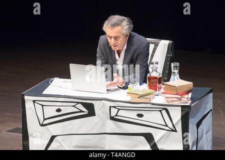 Bernard-Henri Lévy führt seinen Monolog für Europa über die Zukunft der Europäischen Idee suchen, durch den Aufstieg des Nationalismus bedroht. Danzig, Pol Stockfoto