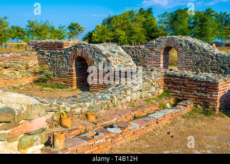 Römische Ruinen von Histria Zitadelle in Ortschaft Istrien, Dobrogea Wahrzeichen, Rumänien Stockfoto