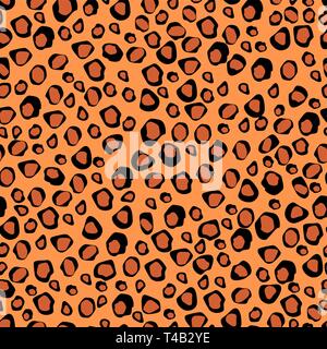 Leoparden Print nahtlose Muster Räuberischen afrikanischen Stil Stock Vektor
