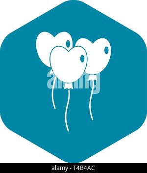 Drei Ballons in Herzform - das Symbol Stock Vektor
