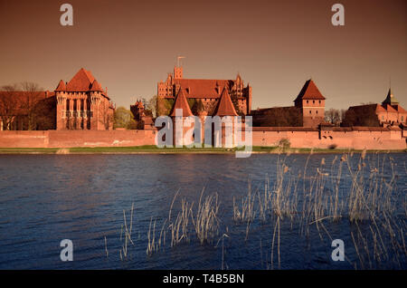 Die Marienburg, die Marienburg, die größte Burg der Welt, 13. Jahrhundert Stockfoto