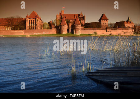 Die Marienburg, die Marienburg, die größte Burg der Welt, 13. Jahrhundert Stockfoto