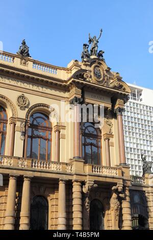 Sao Paulo, Brasilien. Stadttheater Gebäude. Es verfügt über Renaissance und Barock. Stockfoto