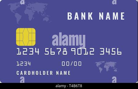 Credit Bank Card mockup. Online Zahlungen oder das Abheben von Bargeld Konzept. Vector Illustration. Stock Vektor