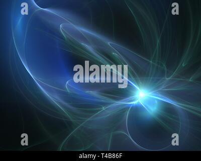 Grafiken Textur. Computer gerenderte Hintergrund. 3D-Fraktale. Glatte Lichtwellen. Stockfoto