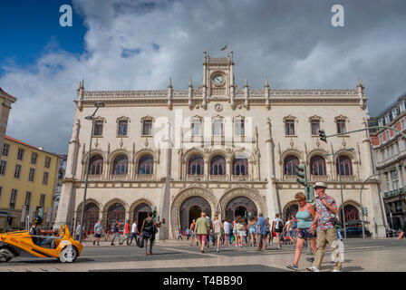 Bahnhof Estacao De Lencastre de Ferro do Rossio, Rossio, Lissabon, Portugal Stockfoto