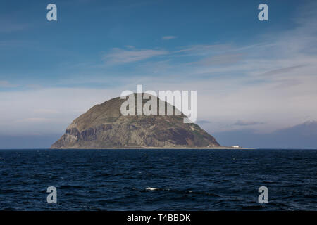 Die Insel von Ailsa Craig vor der Westküste Schottlands Stockfoto