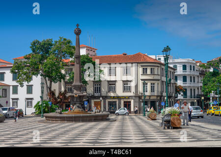 Praca Municipio, Funchal, Madeira, Portugal Stockfoto