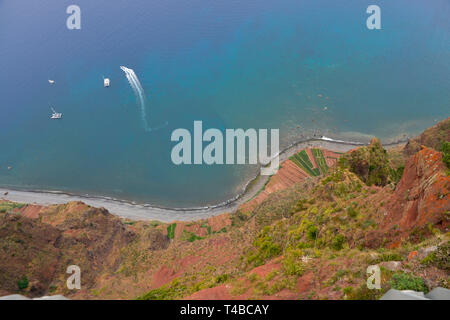 Ausssicht vom Cabo Girao, Camara de Lobos, Madeira, Portugal Stockfoto