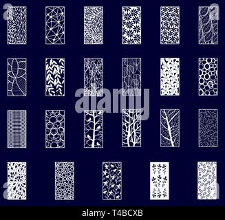 Satz von dekorativen Laser geschnitten. Stock Vektor