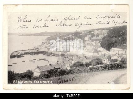 Anfang 1900 Postkarte von St. Mawes, Falmouth, vom Sept. 17 1906, Cornwall, Großbritannien Stockfoto