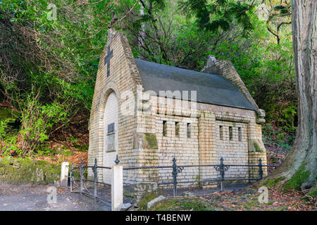 Schöne Natur Szene von Kylemore Abbey & Victorian Walled Garden in Galway, Irland Stockfoto