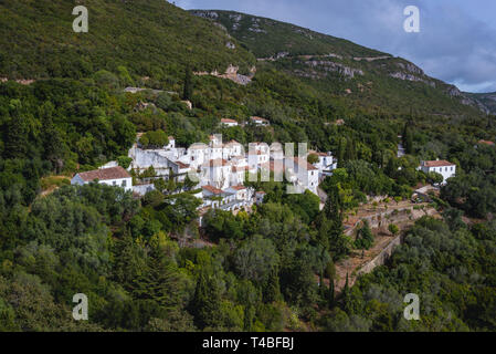 Convento de Nossa Senhora da Arrábida Kloster Unserer Lieben Frau von Arrabida ehemaliges Kloster im Naturpark Arrabida in der Nähe von Setubal, Portugal Stockfoto