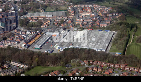 Luftaufnahme von Osten zähmen Business Park, Hyde, Manchester Stockfoto