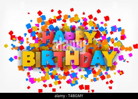 Happy Birthday - Grußkarten, Flyer, Einladung - Vektor Stock Vektor