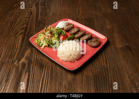 Gegrillte Fleischklößchen Stockfoto