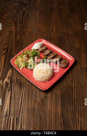Gegrillte Fleischklößchen Stockfoto
