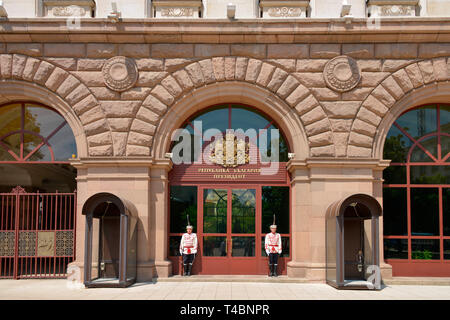 Ehrenwache, Praesidentenpalast, Sofia, Bulgarien Stockfoto