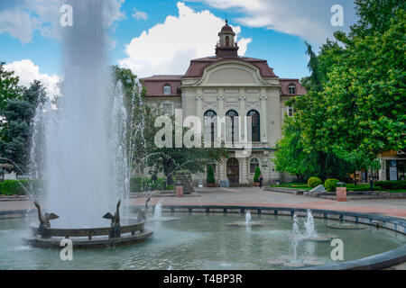 Springbrunnen, Rathaus, Stefan Stambolov Platz, Plovdiv, Bulgarien Stockfoto