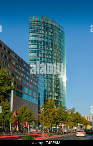 Bahntower, Potsdamer Platz, Tiergarten, Mitte, Berlin, Deutschland Stockfoto