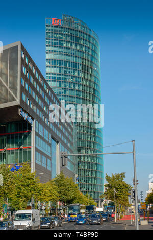 Bahntower, Potsdamer Platz, Tiergarten, Mitte, Berlin, Deutschland Stockfoto