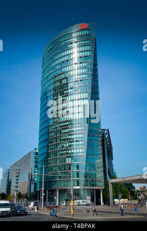 Bahntower, Potsdamer Platz, Tiergarten, Mitte, Berlin, Deutschland Stockfoto