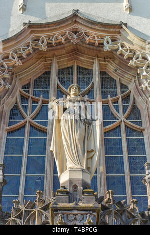 Justitia, Amtsgericht Wedding Brunnenplatz, Gesundbrunnen, Mitte, Berlin, Deutschland Stockfoto