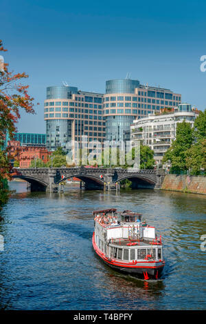 Spree, Meierei Bolle, Spreebogen, Alt-Moabit, Moabit, Berlin, Deutschland Stockfoto