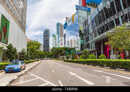 Singapur, Singapur - ca. September 2017: Straßen von Singapur, Singapur. Stockfoto