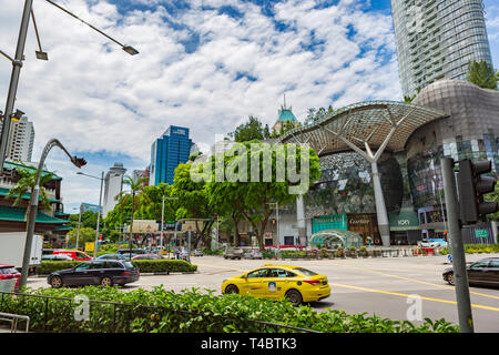 Singapur, Singapur - ca. September 2017: Straßen von Singapur, Singapur. Stockfoto