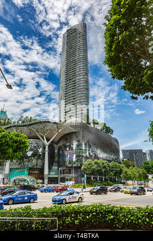 Singapur, Singapur - ca. September 2017: Straßen von Singapur, Singapur. Stockfoto