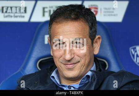 Bochum, Deutschland. 14 Apr, 2019. firo: 14.04.2019, Fußball, 2.Bundesliga, Saison 2018/2019 VfL Bochum - die Spielvereinigung Greuther Fürth Manager Rachid AZZOUZI, Furth, Porträt | Quelle: dpa/Alamy leben Nachrichten Stockfoto