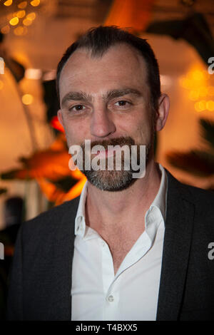 Köln, Deutschland. 11 Apr, 2019. Michael Dietz, Moderator, Portrait, Portraits, Portrait, 7/8-Einzelbild, einzigen Motiv, WDR Treff in Köln am 11.04.2019, | Verwendung der weltweiten Kredit: dpa/Alamy leben Nachrichten Stockfoto