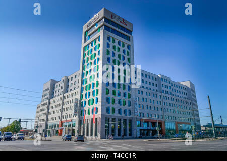 Wien's House Andel Berlin, Landsberger Allee, Prenzlauer Berg, Pankow, Berlin, Deutschland Stockfoto