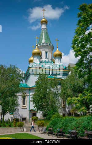 Russische Kirche Sweti Nikolaj, Sofia, Bulgarien Stockfoto