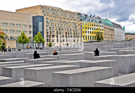 Jüdische Holocaust Denkmal, Berlin, Deutschland Stockfoto