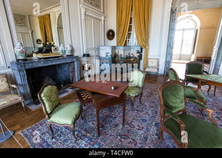 LA MOTTE TILLY, FRANKREICH, August 07, 2016: Interieur und Details von La Motte Tilly schloss, August 07, 2016 in La Motte Tilly, Aube, Frankreich Stockfoto