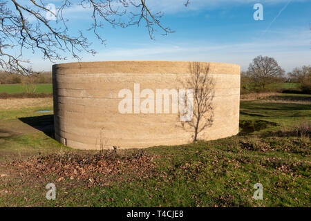 "Writ in Wasser", ein architektonisches Kunstwerk von Mark Wallinger in Runnymede, Surrey, Großbritannien. Stockfoto