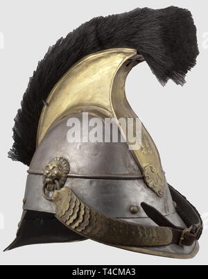 Schutzkleidung, Helme, Bayerische Helm Modell 1842 für Soldaten der Kürassiere, Additional-Rights - Clearance-Info - Not-Available Stockfoto