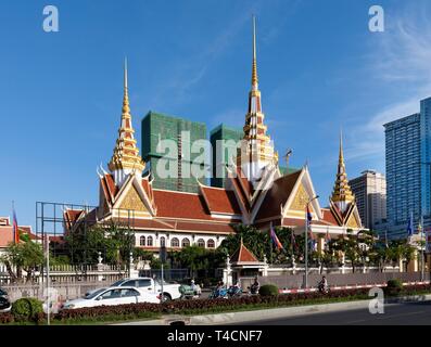 Sitz der Regierung der Nationalversammlung, Phnom Penh, Kambodscha Stockfoto