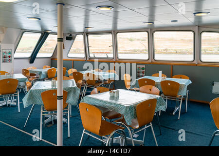 Galway, 27.Oktober: Innenansicht des Killary Fjord Bootsfahrt am 27.Oktober 2018 in Galway, Irland Stockfoto