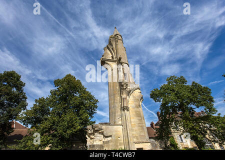 Jard-sur-Oise, Frankreich, 10. SEPTEMBER 2016: architektonische Details Abtei von Royaumont, 10. September 2016 in Jard-sur-Oise, Val d'Oise, Frankreich Stockfoto