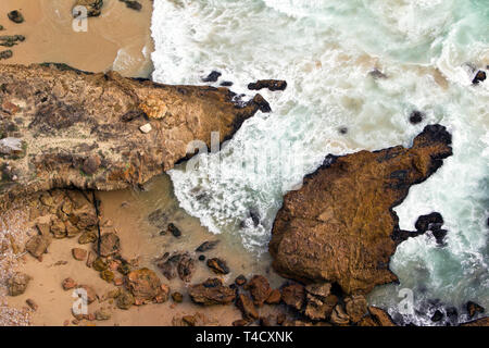 Rocky Moody Beach von Oben nach Unten Stockfoto
