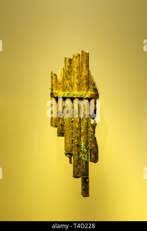 Prä gold Objekt an der Bogota Gold Museum ausgestellt Stockfoto