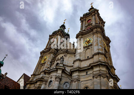 Abtei von Saint Gall mit bedeckt in der Schweiz. Stockfoto