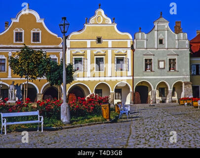 Hauptplatz in Telc, Tschechische Republik Stockfoto