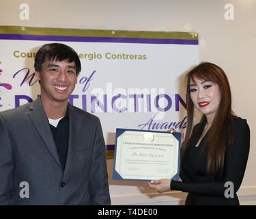 Stadt von Westminster "Frauen der Unterscheidung Awards' an der Westminster Community Services Center Mit: Eric Nong, Vertreter für Kongressabgeordnete Harley Rouda, Dr. Sam Nguyen Wo: Los Angeles, Kalifornien, Vereinigte Staaten, wenn: 15 Mar 2019 Credit: Sheri Determan/WENN.com Stockfoto