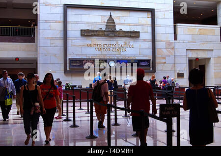 Washington, DC, USA. Aug 2013. Der United States Capitol Visitor Center in Washington DC. Stockfoto